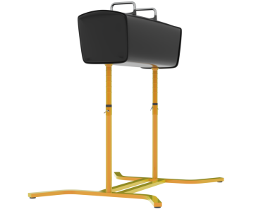 Siyah arka planda izole edilmiş 3 boyutlu kamp çadırı.