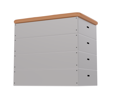 Siyah arkaplanı olan beyaz bir yatağın 3 boyutlu çizimi