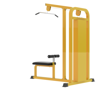 Beyaz arka planda izole edilmiş sarı spor spor spor makinesi