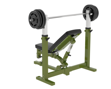 Beyaz arkaplanda fitness bankı