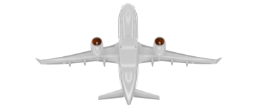 Siyah zemin üzerinde bir uçak