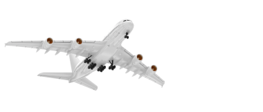 Beyaz arka planda izole edilmiş beyaz bir uçağın 3 boyutlu modeli. 3d illüstrasyon.