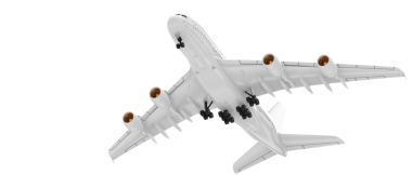 Beyaz zemin üzerinde izole edilmiş bir jet uçağının 3 boyutlu görüntüsü