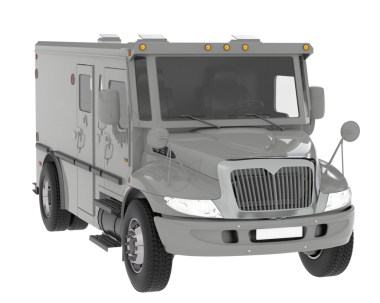 modern kamyon beyaz arka planda izole edildi