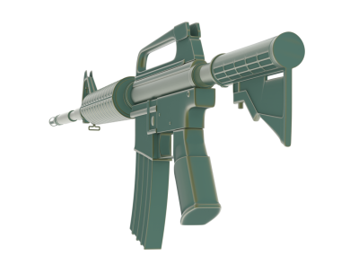 Modern askeri silah. 3d oluşturma