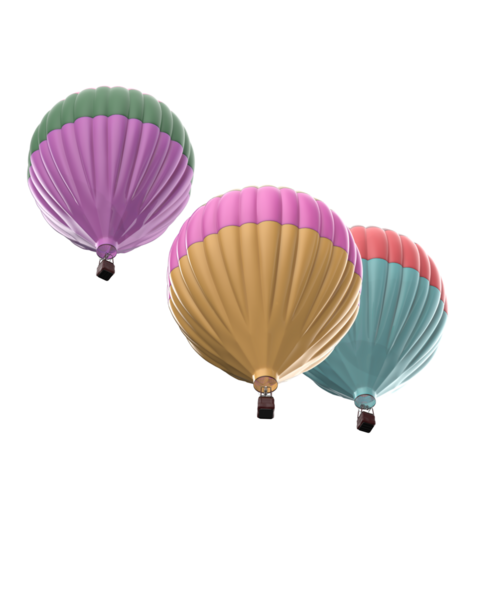 Renkli sıcak hava balonları