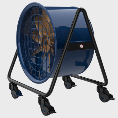 Mavi saplı modern fan.