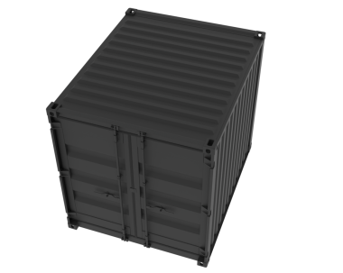 Metal kutu gölgeli beyaz üzerine izole edilmiş. 3d illüstrasyon