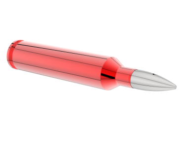 Beyaz arka planda kırmızı kalem. 3D görüntüleme. izole