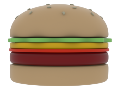 Beyaz arka planda izole edilmiş hamburger.