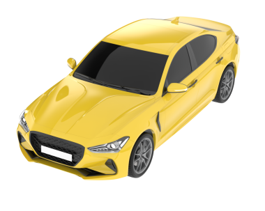 modern araba beyaz arka planda izole edilmiş. 3 boyutlu görüntüleme - 3 boyutlu.