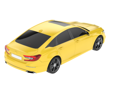 Beyaz arka planda modern bir araba. 3d oluşturma