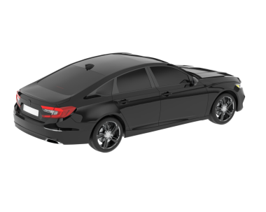 Modern araba beyaz arka planda izole edilmiş. 3d oluşturma