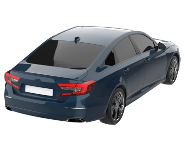 Modern araba beyaz arka planda izole edilmiş. 3 boyutlu - 3 boyutlu.