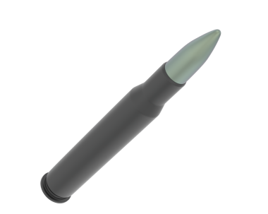 Siyah arka planda izole edilmiş beyaz bir silahın 3 boyutlu görüntüsü