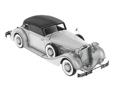 Gümüş renkli bir araba.