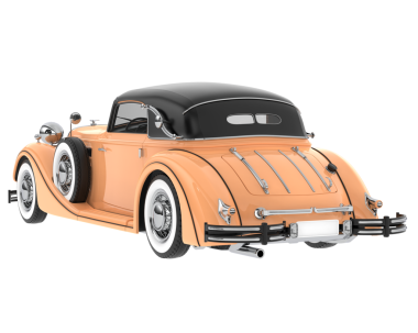 Eski bir arabanın 3 boyutlu görüntüsü