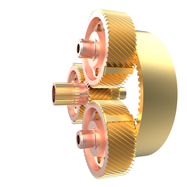 Siyah bir arkaplanda izole edilmiş altın dişliler.