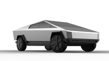 Araba beyaz arka planda izole edilmiş. 3d illüstrasyon.