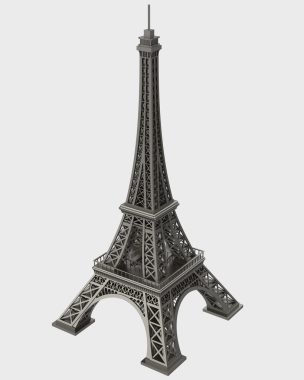 Paris, Fransa. 3d illüstrasyon