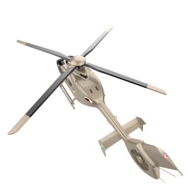 Bir helikopterin 3 boyutlu resmi