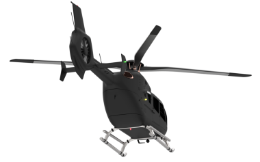 Modern helikopter beyaz arka planda izole edildi. 3 d illüstrasyon