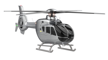 Modern helikopterin gerçekçi 3 boyutlu görüntüsü