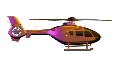 mor arka planda turuncu küçük helikopter