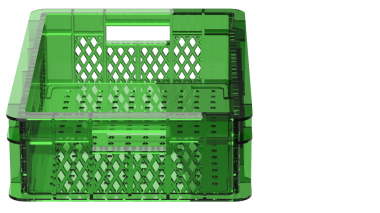 Siyah arka planda çamaşır makinesi için yeşil plastik konteynır. 3d illüstrasyon