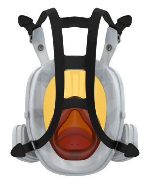 Güvenlik maskesi simgesi, düz stil