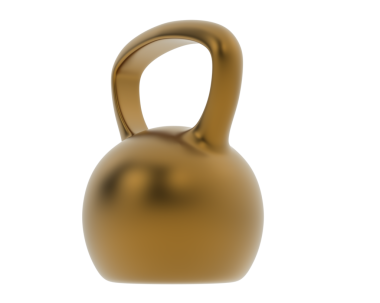 Beyaz arka planda izole edilmiş eski kahverengi bir çaydanlığın 3 boyutlu görüntüsü