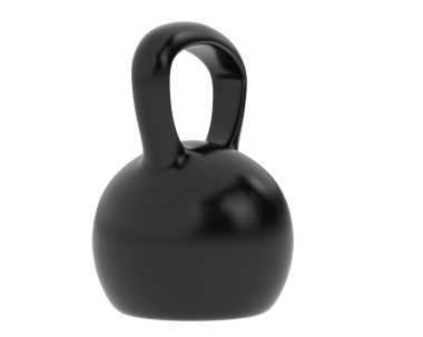 Beyaz arka planda kettlebell. 3d oluşturma