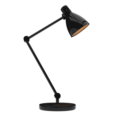 modern lamba siyah bir arkaplanda izole.