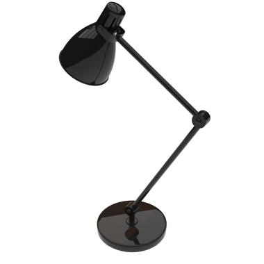 Siyah üzerine izole edilmiş siyah bir lambanın 3 boyutlu çizimi