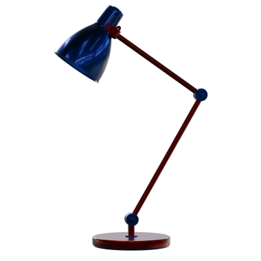 Siyah arkası olan mavi bir lambanın 3 boyutlu görüntüsü