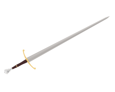 Beyaz arkaplanda kılıç simgesi