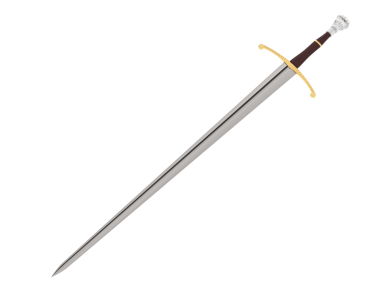 Beyaz arka planda antik kılıçlar