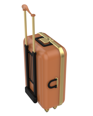 Bavul beyaz arkaplanda izole edildi