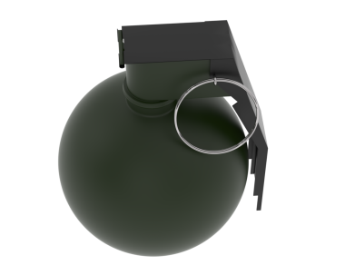 Siyah arka planda yeşil bomba. 3d illüstrasyon.