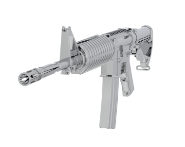 Bir tüfeğin 3 cg görüntüsü.