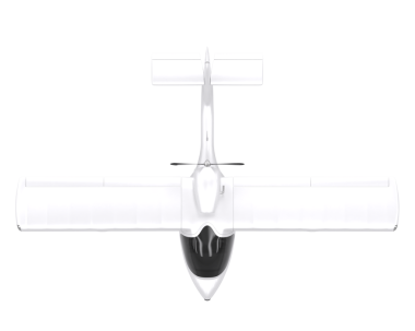 Beyaz arkaplanda izole edilmiş beyaz bir İHA 'nın 3 boyutlu canlandırması