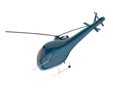 Beyaz Arkaplanda Helikopter İzole Edildi