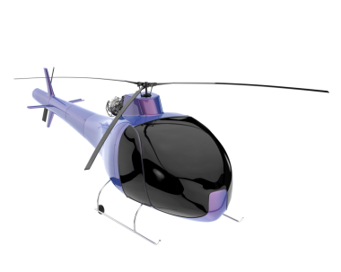 Siyah helikopter beyaz arkaplanda izole edildi