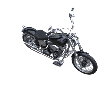 Siyah arka planda modern motosiklet. 3d oluşturma.