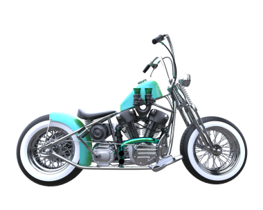 Bir motosikletin 3 boyutlu görüntülemesi