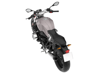 Motosiklet beyaz arka planda izole edilmiş. 3d oluşturma