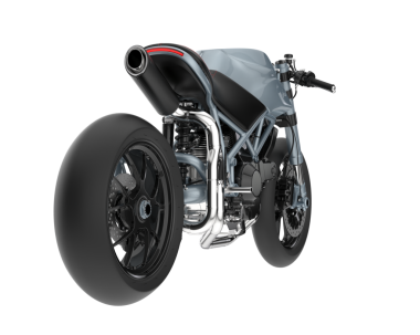 Motosiklet arka planda izole edilmiş. 3D Hazırlama - 3D Hazırlama - 3D Hazırlama