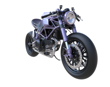 Yansıtıcı motorun 3 boyutlu yansıması koyu bir arka planda, yansıma ile izole edilmiş.