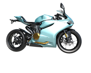 Bir motosikletin 3 cg görüntüsü