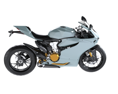 Beyaz arkaplanda motosiklet